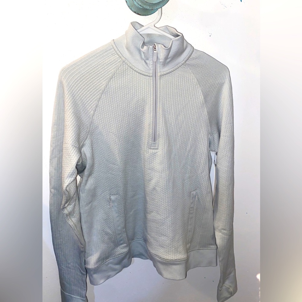 Engineered warmth, half zip Lululemon in Vapor/White